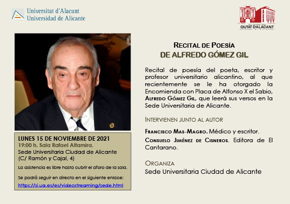 Recital Poesía Alfredo Gómez Gil